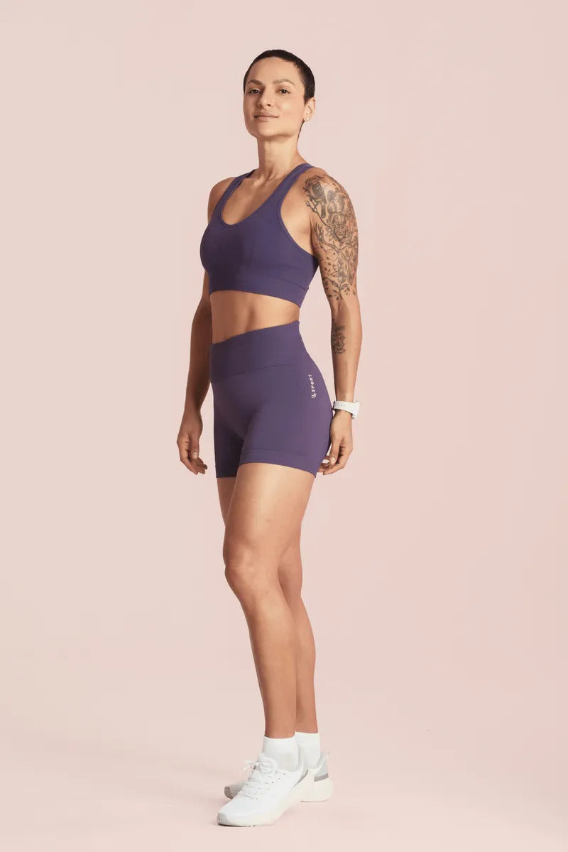 Short Feminino Lupo Modela Bumbum Sport Cós Alto Anatomico