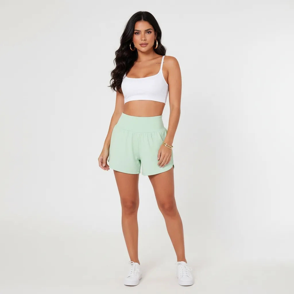 Top Cropped Feminino Alcinha Justo Liganet Fitness Academia