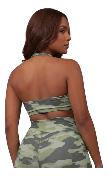 Top Halter Fitness Frente Unica Suplex Bojo Removìvel Yoga