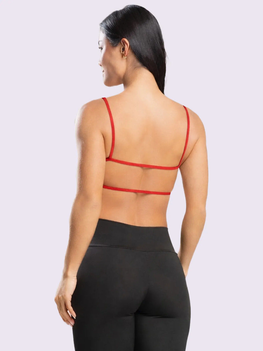 Top Costa Nua De Academia Feminino Fitness Ginástica Treino