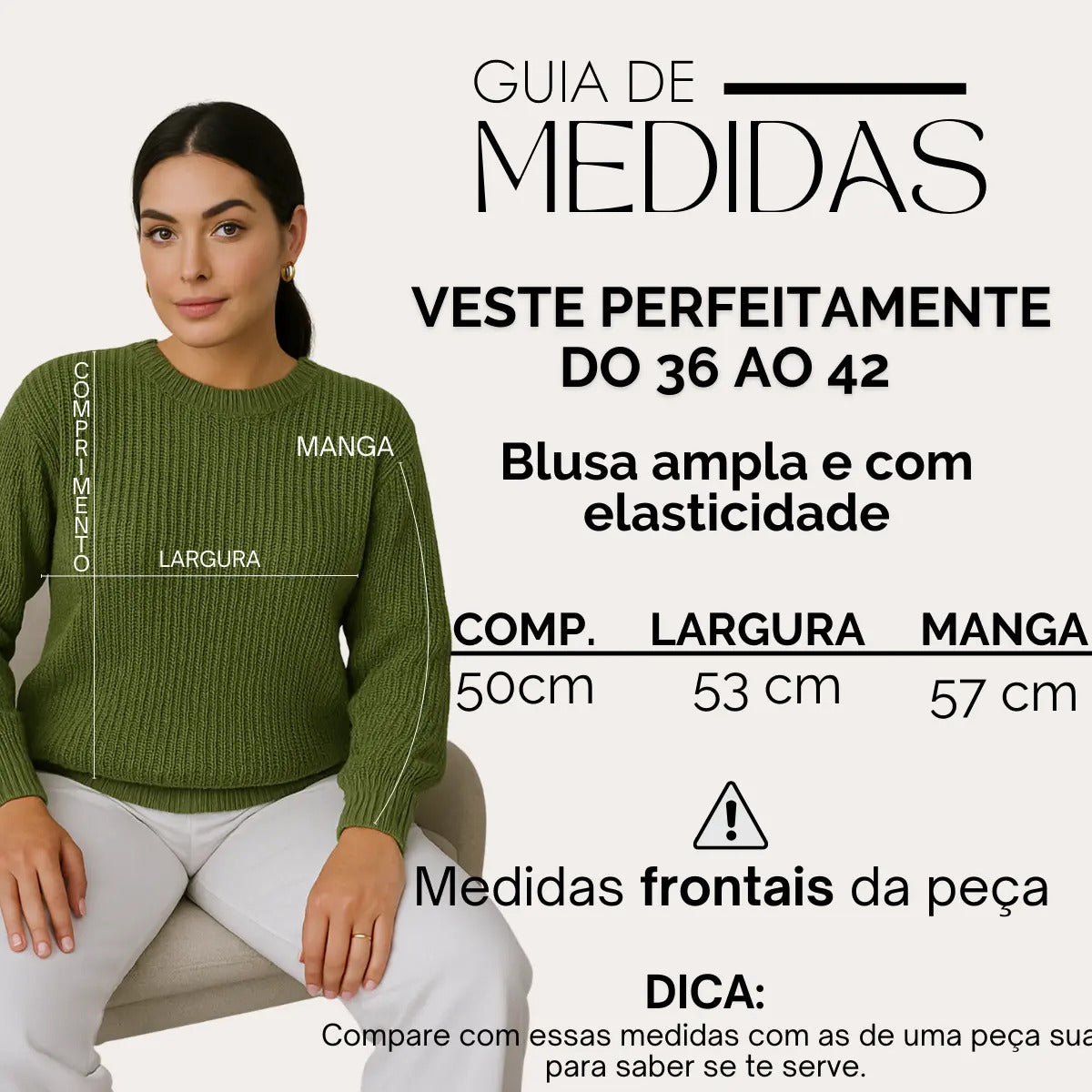 Suéter Blusa Manga Longa Max Cropped Frio Pullover Lã Trico