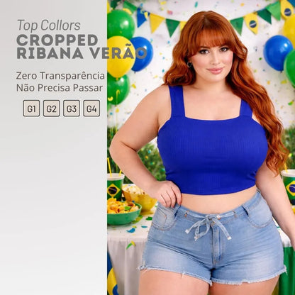 Top Plus Size Alça Larga Reforçado Feminino Modelador G4