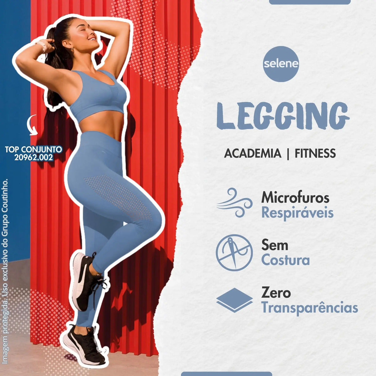 Legging Fitness de Treino Zero Transparência Selene
