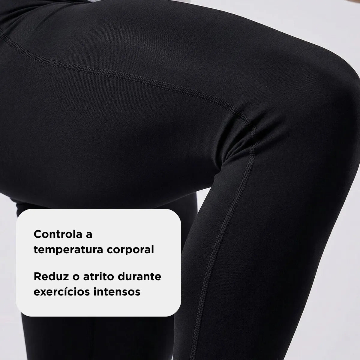 Calça Legging Masculina Ginastica Segunda Pele Bolso Sport