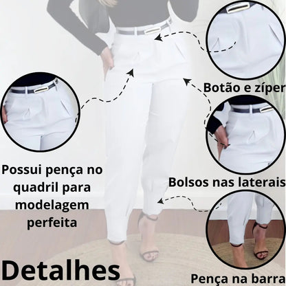 Calça Cenoura Sport Chic Premium Conforto Sofisticada Social