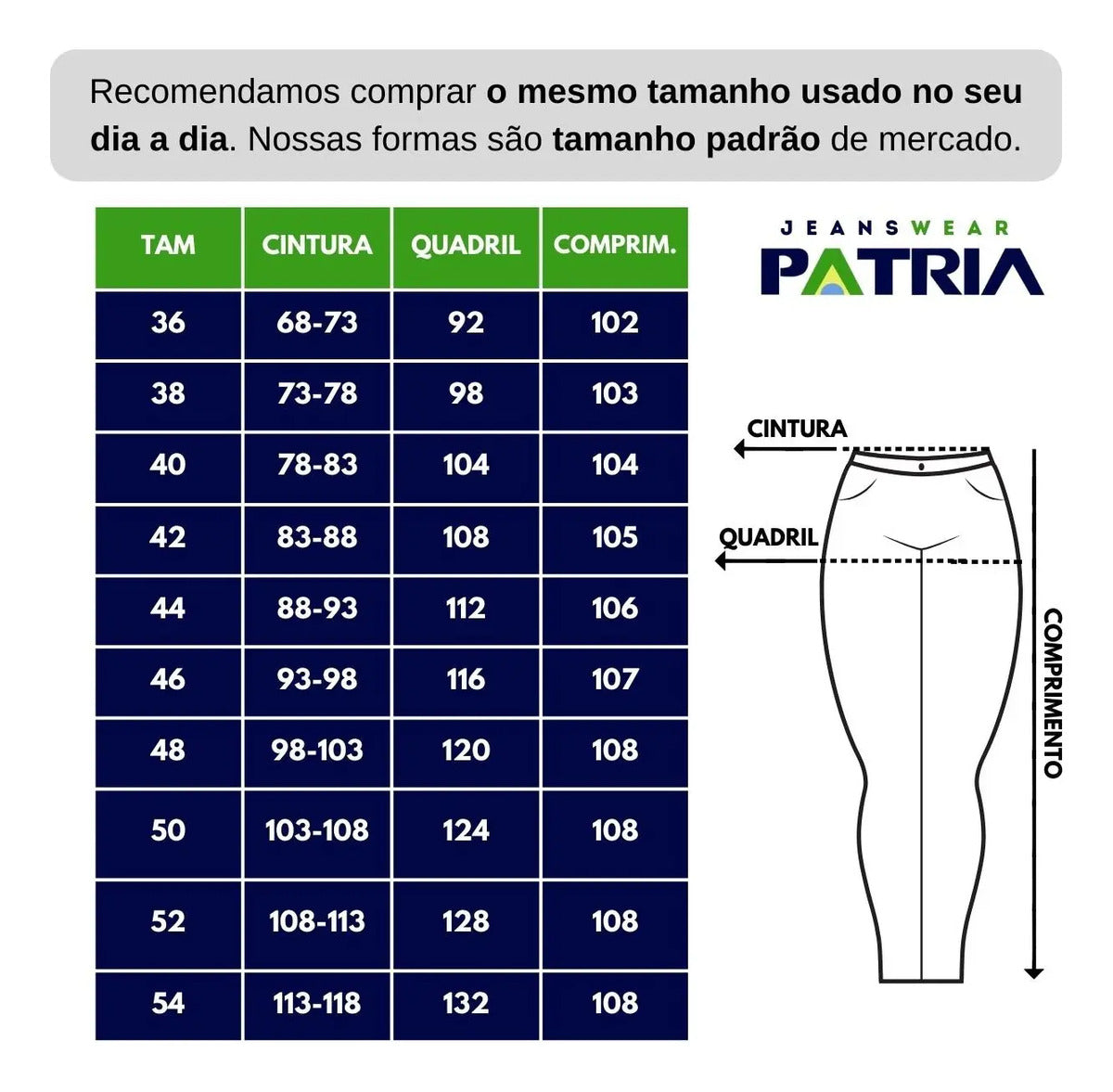 Calça Jeans Feminina Cós Alto Empina Bumbum Patria Brasil
