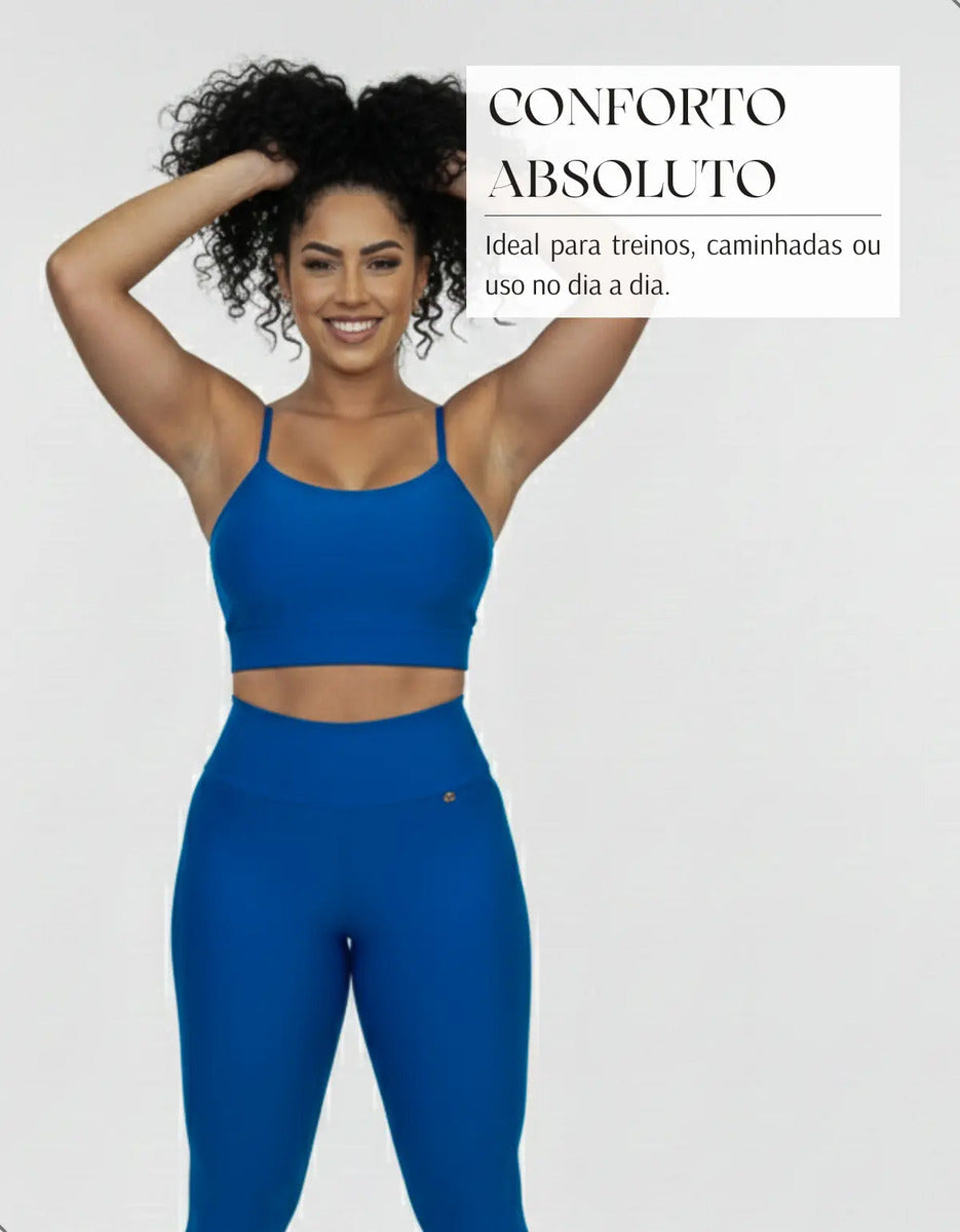 Top Fitness Academia Alça Fina Costa Aberta Feminino
