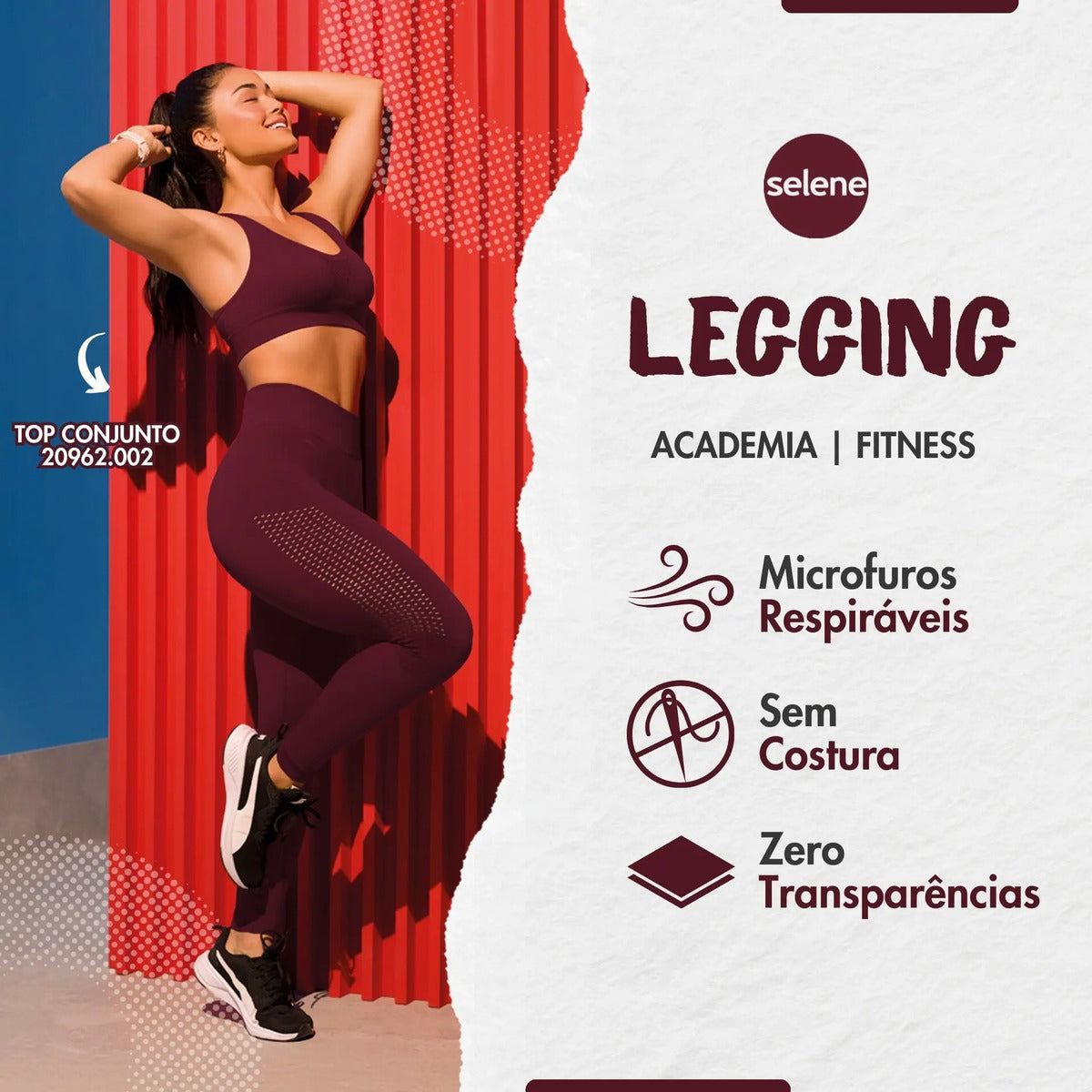 Legging Fitness de Treino Zero Transparência Selene