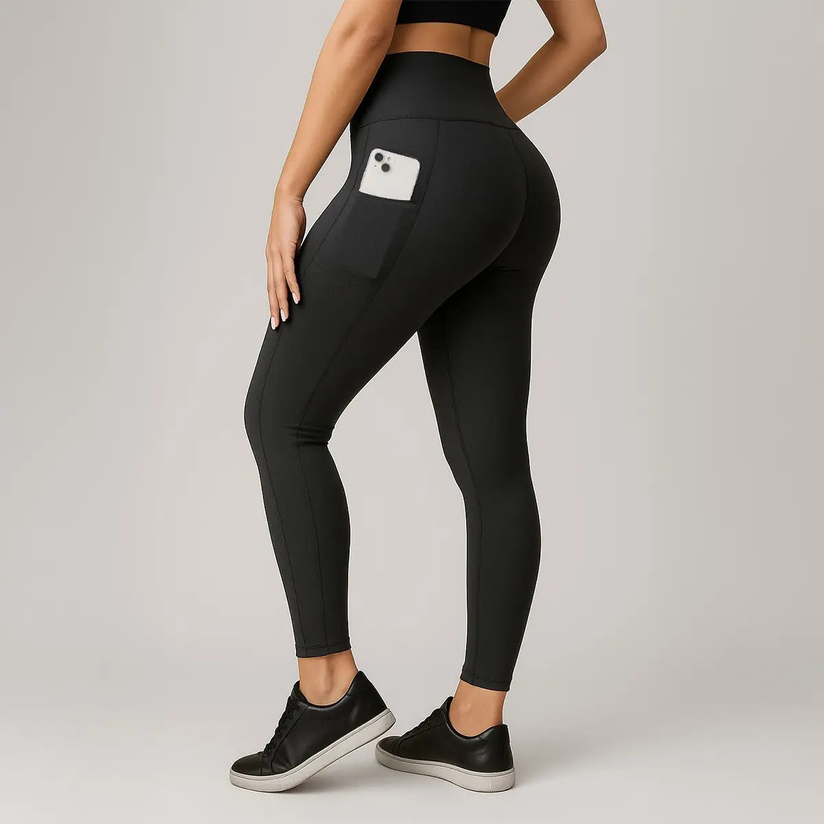 Kit 2 Calças Legging Feminina Grossa Cintura Alta Com Bolso