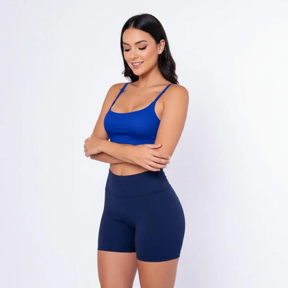 Top Cropped Feminino Alcinha Justo Liganet Fitness Academia