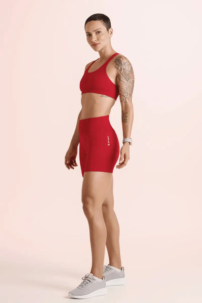 Short Feminino Lupo Modela Bumbum Sport Cós Alto Anatomico