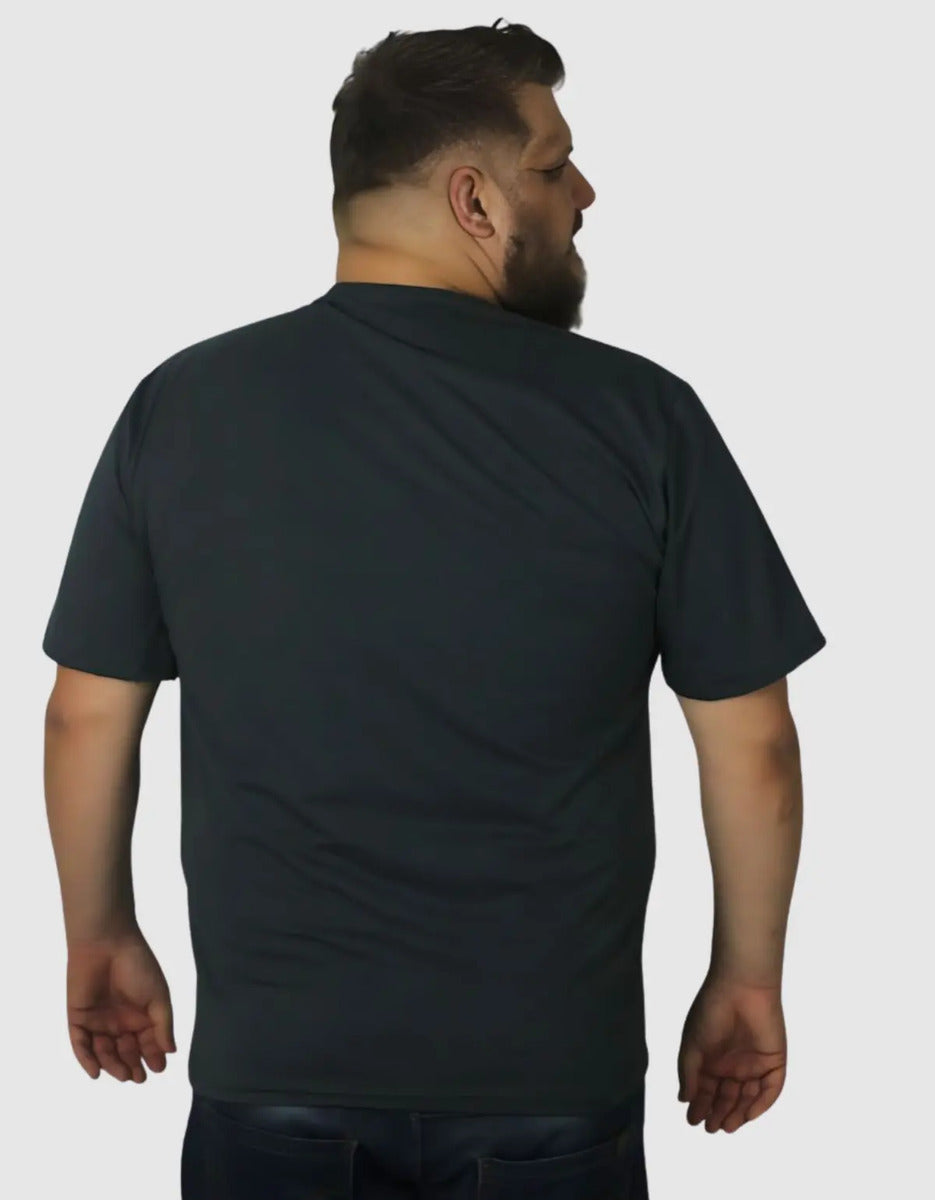 Camiseta Plus Size Masculina De Algodão Básica Lisa Grande
