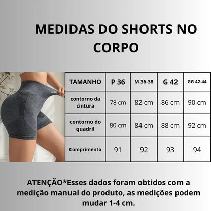 Kit 3 Short Levanta Bumbum Feminino Academia Yoga Fitness