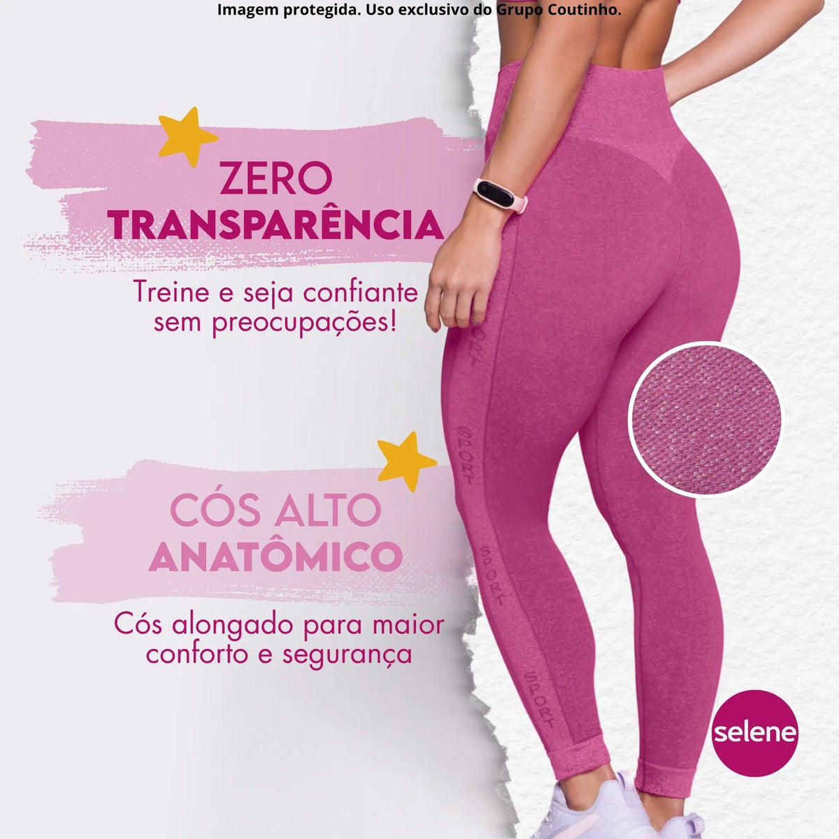 Calça Legging Fitness Academia Selene Levanta Bumbum