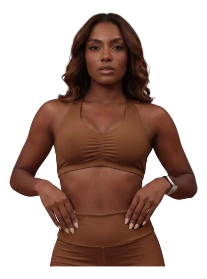 Top Halter Fitness Frente Unica Suplex Bojo Removìvel Yoga