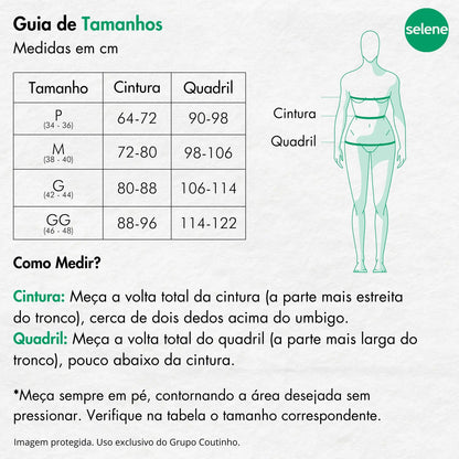 Calça Legging Zero Transparência Fitness Cintura Alta Selene