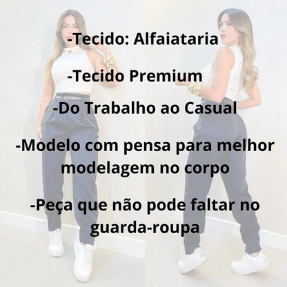 Calça Cenoura Sport Chic Premium Conforto Sofisticada Social