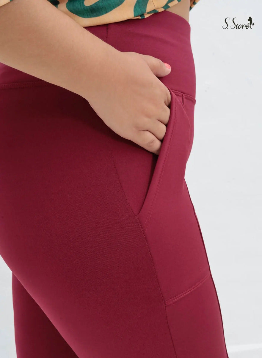 Calça Legging Plus Size Montaria Flanelada Forrada Cós Largo