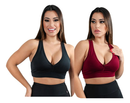 Kit 2 Top Nadador Academia Fitness ,liso C/bojo Para Malhar