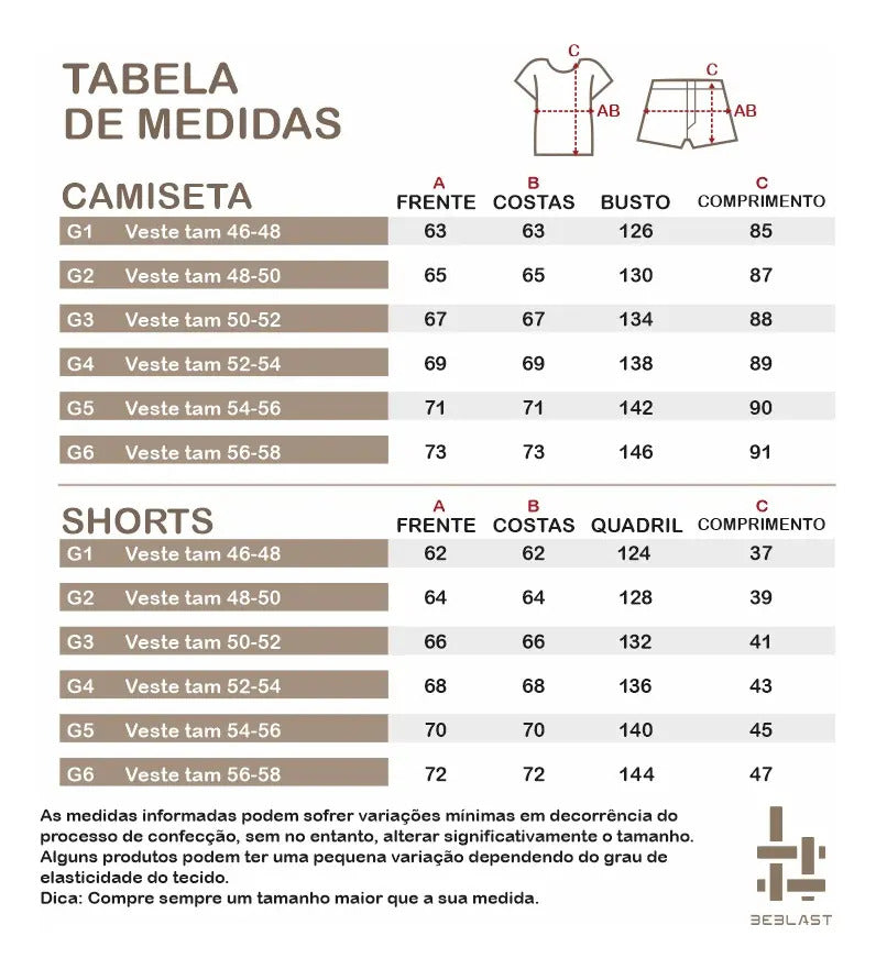 Kit 3 Shorts Beblast Feminino Algodão Confortável Plus Size