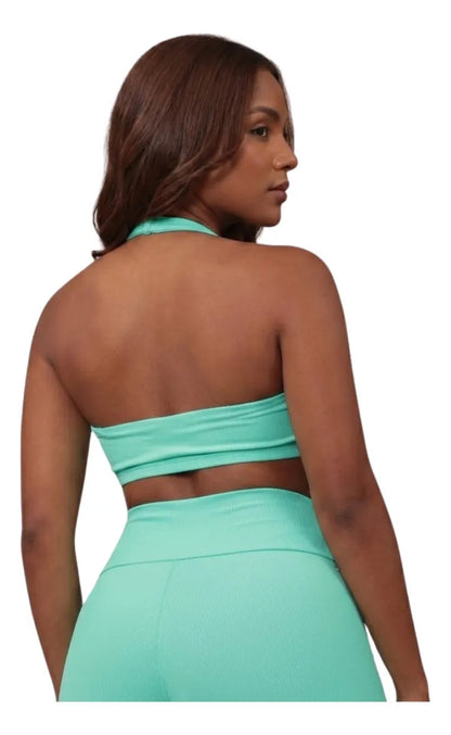 Top Halter Fitness Frente Unica Suplex Bojo Removìvel Yoga