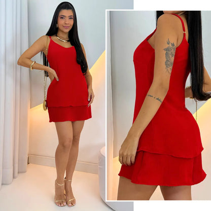 Vestido Feminino Ísis Leve Fluido Casual Elegante Duna para o Verão