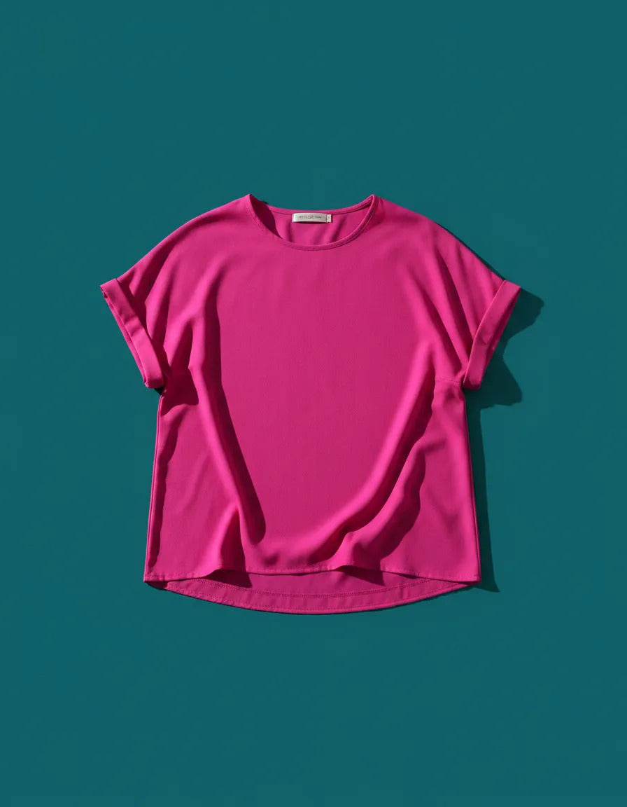 Blusa Feminina Casual Manga Japonesa Dobrada Confortável