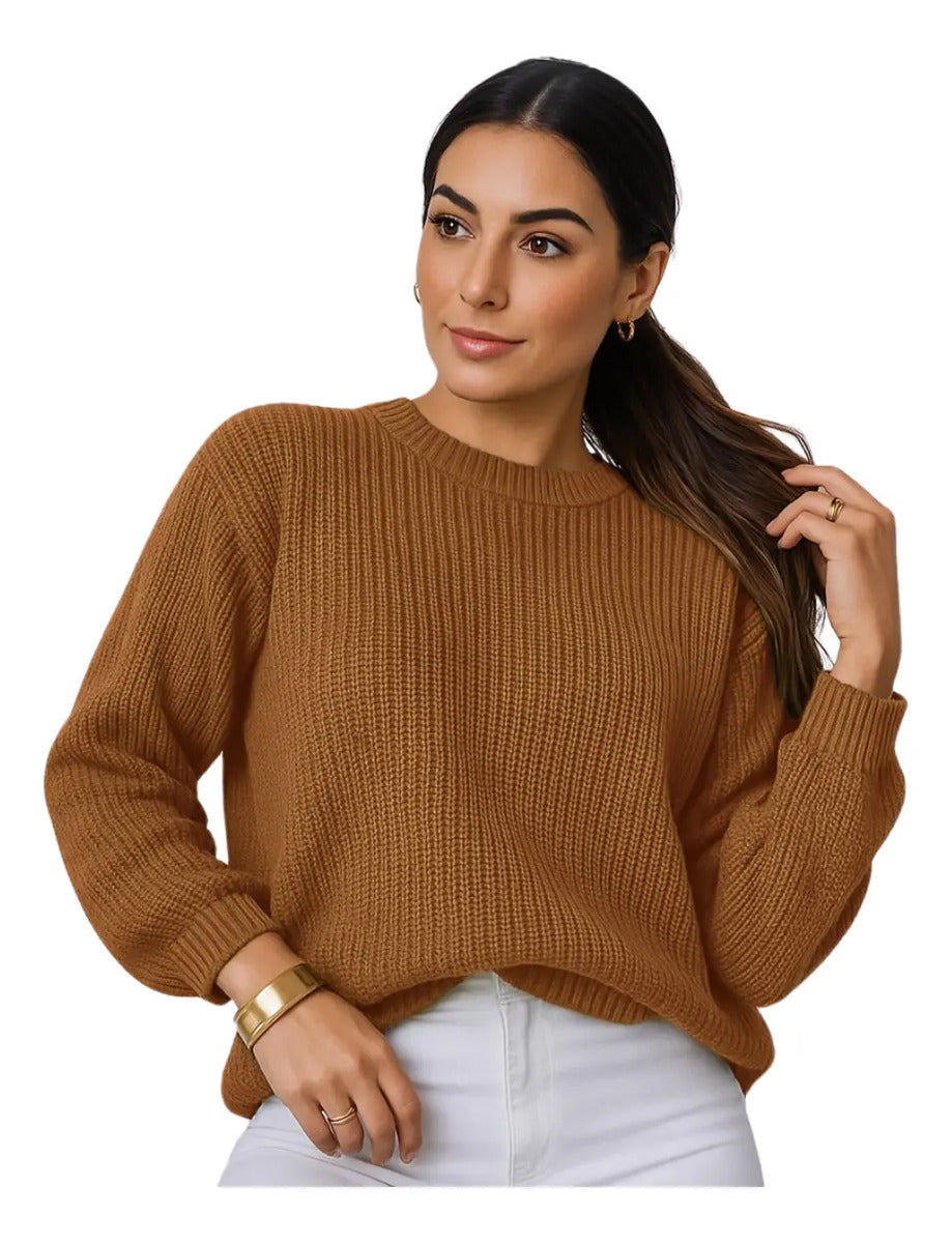Suéter Blusa Manga Longa Max Cropped Frio Pullover Lã Trico