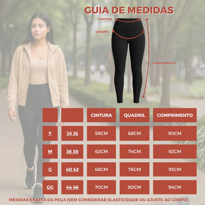 Calca Feminina Termica Forrada Legging Aveludada Frio Grossa