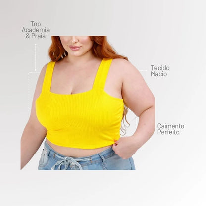 Top Plus Size Alça Larga Reforçado Feminino Modelador G4