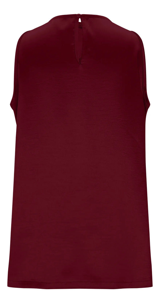 Camisa Feminina, Cor Sólida, Seda E Cetim, Blusa Longa