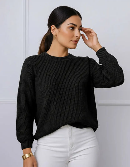 Suéter Blusa Manga Longa Max Cropped Frio Pullover Lã Trico