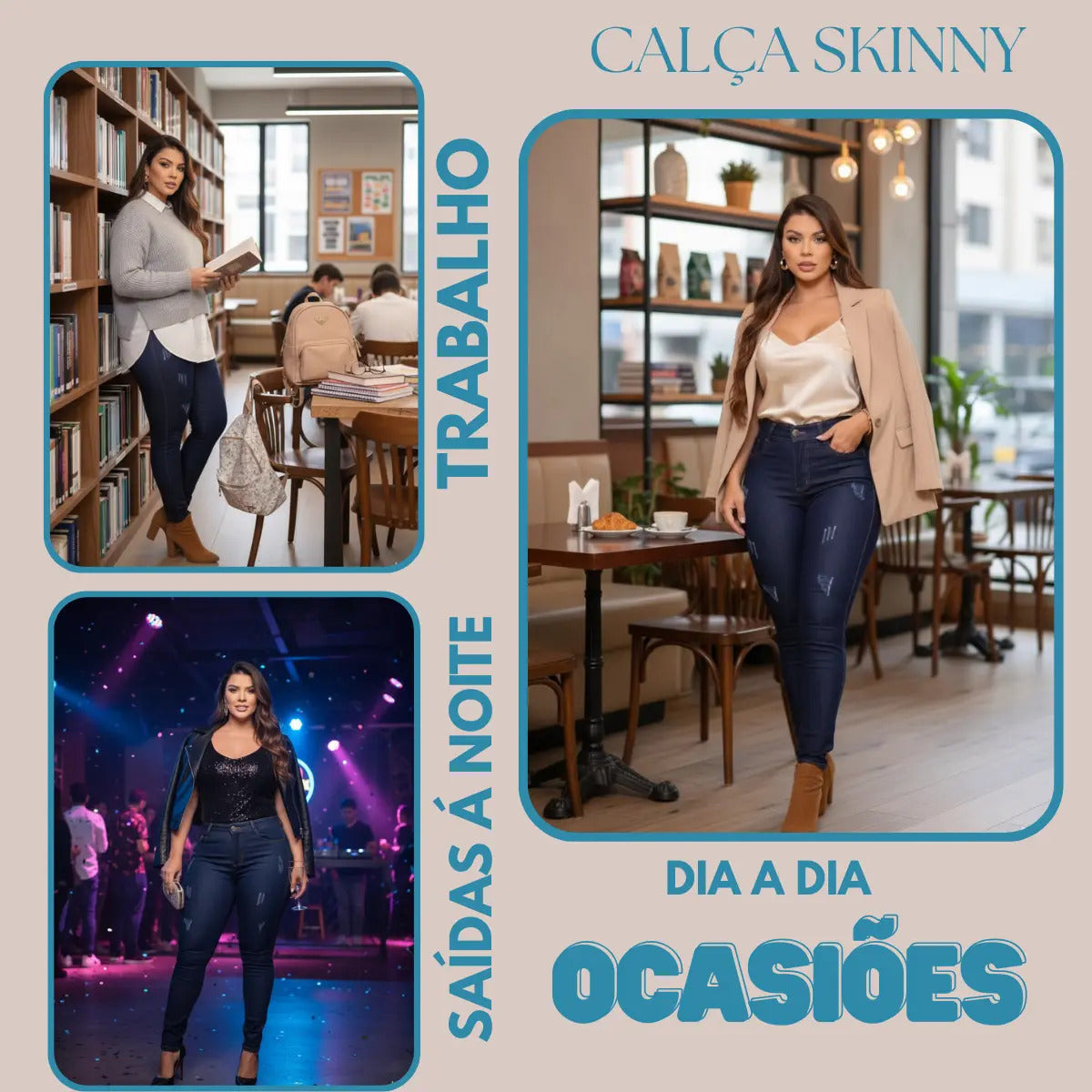 Calça Preta Jeans Feminina Com Elastano Cintura Alta Skinny