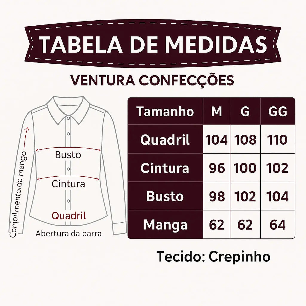 Camisa Blusa Social Feminina Manga Longa De Botão Na Promo