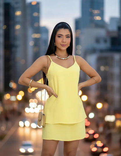 Vestido Feminino Ísis Leve Fluido Casual Elegante Duna para o Verão