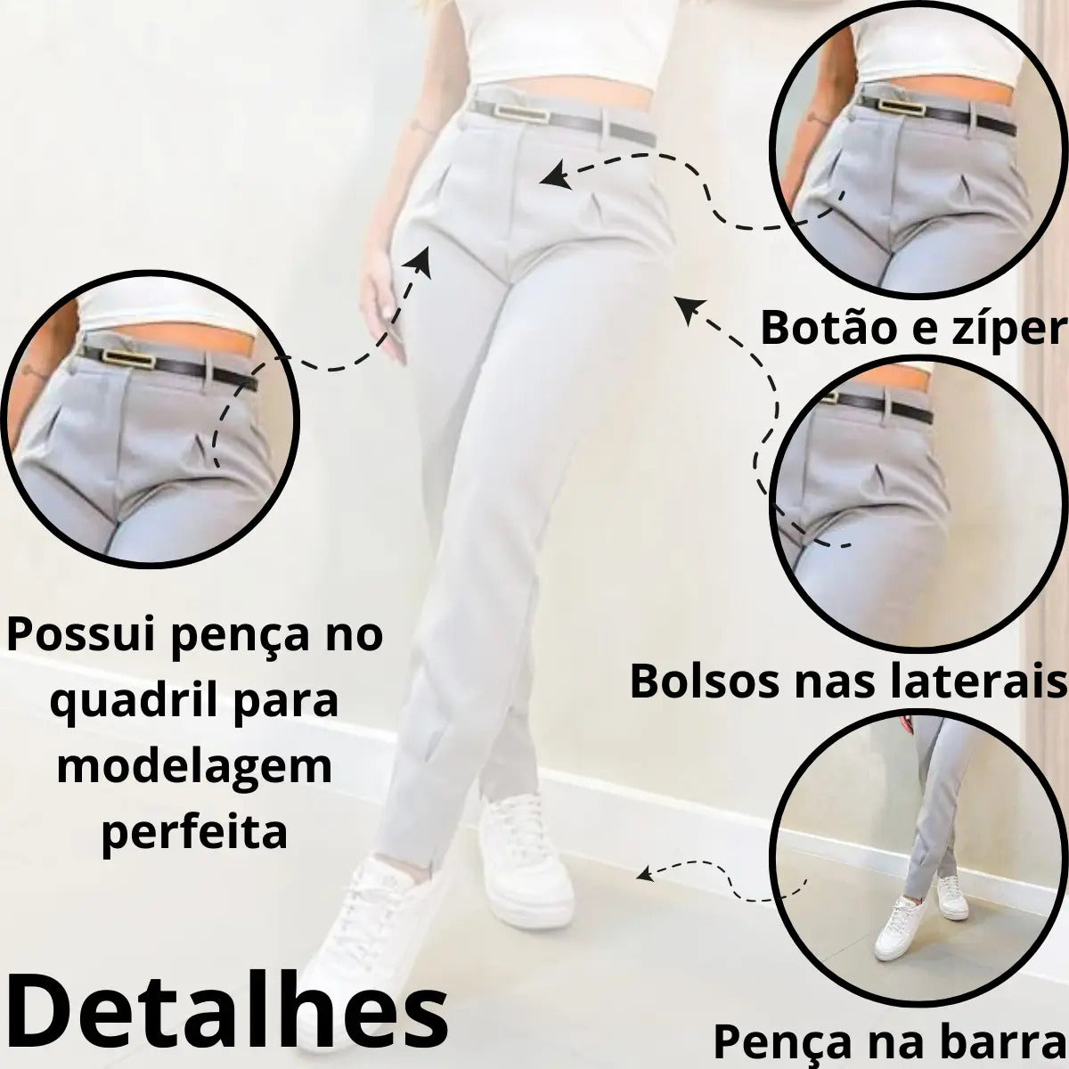 Calça Cenoura Sport Chic Premium Conforto Sofisticada Social