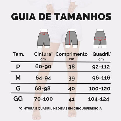 Short Bermuda Feminino Cintura Alta Paetê Balada Moda Brilho