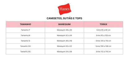 Top Hanes Alças Largas Sem Costura 5762