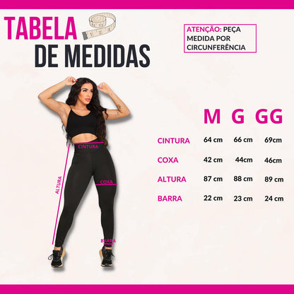 Calça Legging Kit 3 Grossa Suplex Cós Alto Leg Reforçada