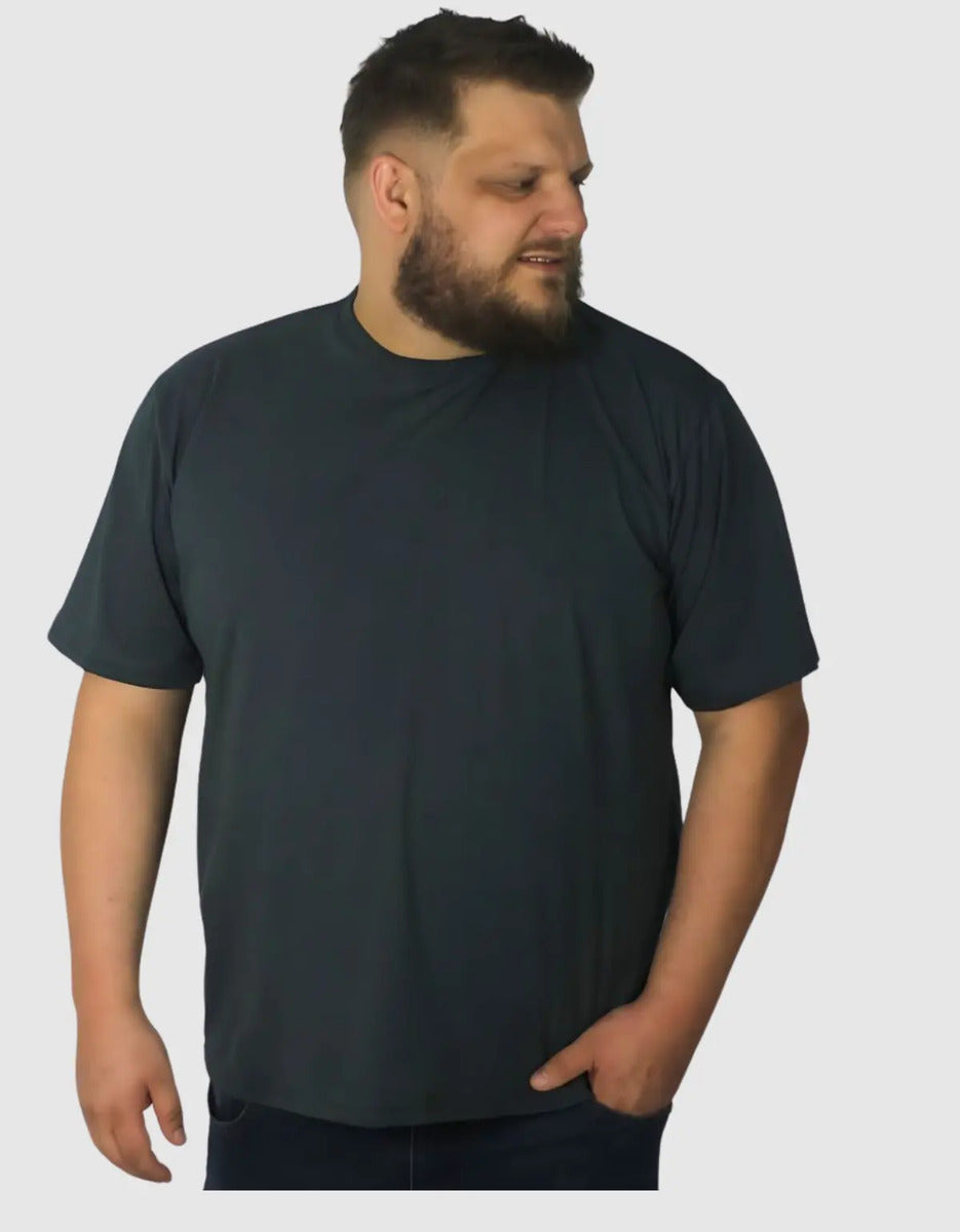 Camiseta Plus Size Masculina De Algodão Básica Lisa Grande