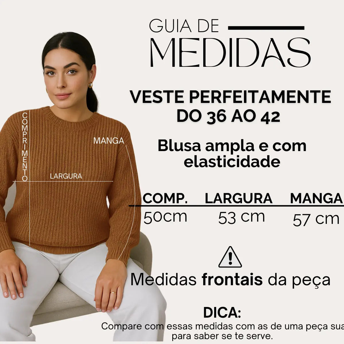 Suéter Blusa Manga Longa Max Cropped Frio Pullover Lã Trico