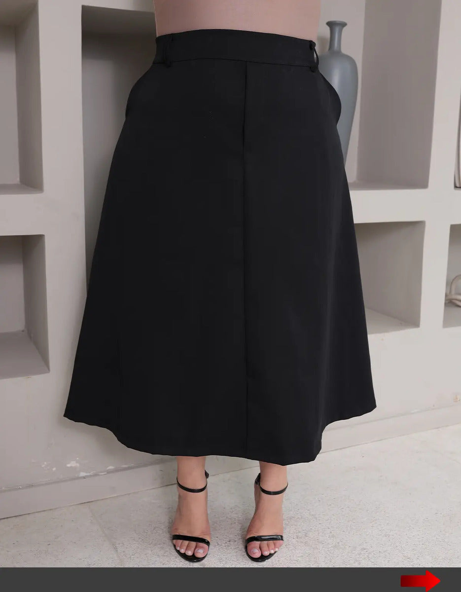 Saia Alfaiataria Feminina Plus Size Midi Evangélica Casual