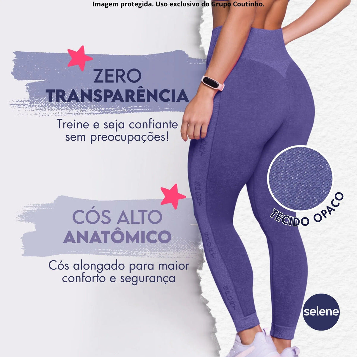 Calça Legging Fitness Academia Selene Levanta Bumbum