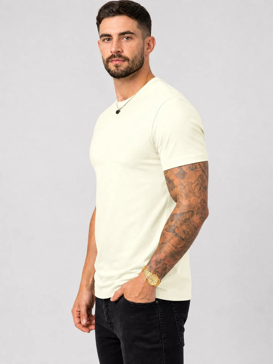 Camiseta Basica Masculina Algodão Lisa Malha Peruana Premium