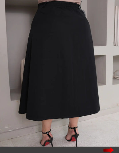 Saia Alfaiataria Feminina Plus Size Midi Evangélica Casual