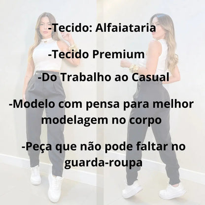 Calça Cenoura Sport Chic Premium Conforto Sofisticada Social