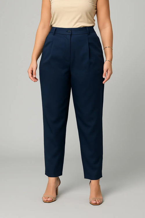 Calça Social Alfaiataria Cintura Alta Plus Size Feminina