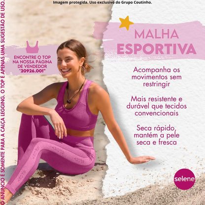 Calça Legging Fitness Academia Selene Levanta Bumbum