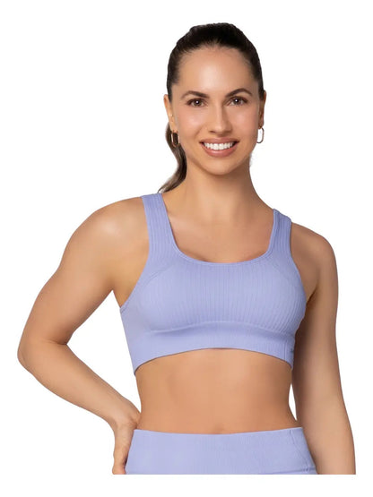 Top Nadador Canelado Sem Costura Fitness Academia Selene