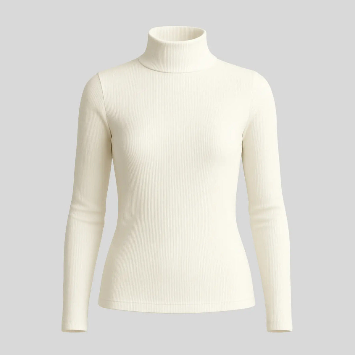 Blusa De Frio Feminina Manga Longa Gola Alta Inverno Lisa